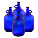 5 Liter Henkelflasche aus blauem Glas (4 Stck. kaufen, 5 Stck. bekommen)