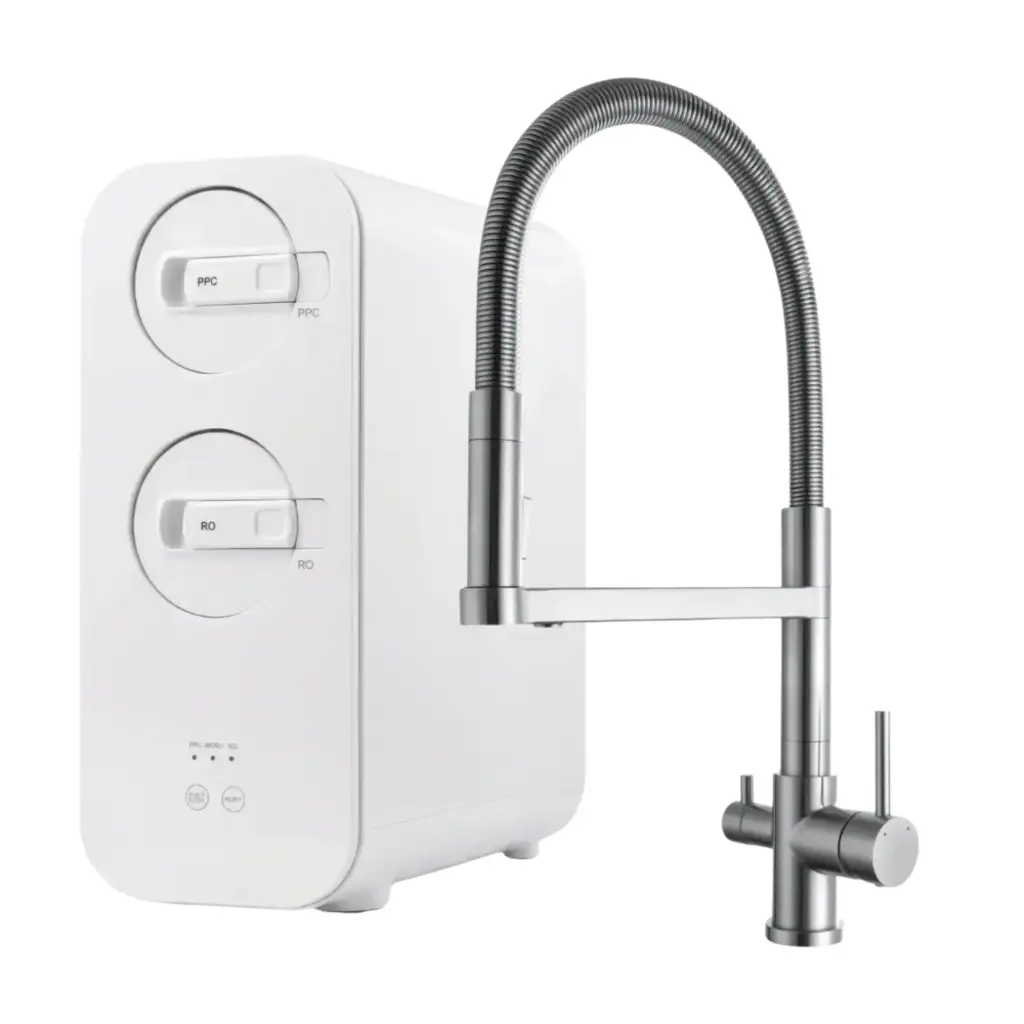 CV-GT800 Umkehrosmose Wasserfilter ohne Tank | 2,2 L/Min. Durchfluss | inkl. 3 Wege-Edelstahl- Wasserhahn | Quick Change Filter | geprüfte Qualität